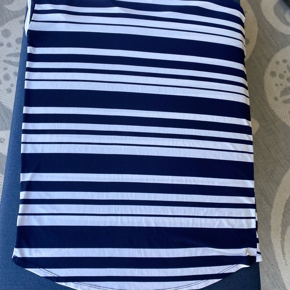 Lularoe XS Irma Blue and white Striped Tunic Shirt - Picture 3 of 3